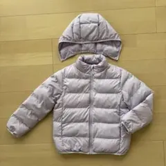 UNIQLO ライトダウンJK パープル (フード取り外し可 130cm 美品)