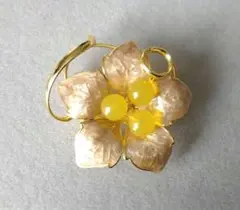 ブローチ 七宝焼 フラワーデザイン