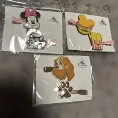 ディズニーストア　レディ ミニー　フィガロ　ハンバーガー　ヘアクリップセット