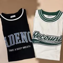 激安☆しっかり生地のTシャツ2枚セット　ロゴ入り　レディース