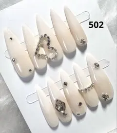 502現品ネイルチップ　ベイビーブーマーギャルシズニルック ロングネイル推し地雷