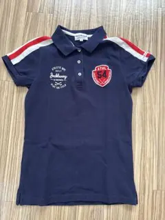 ジャックバニー　鹿の子半袖ポロシャツ　ネイビー　レディース　1