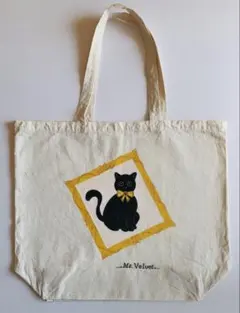 手描き黒猫トートバッグ