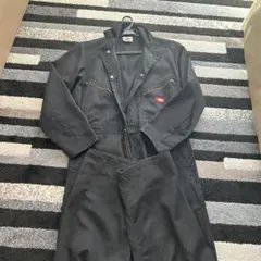 【Dickies】　ディッキーズ　ブラック つなぎ オールインワン　作業着　42