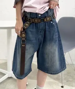 ⭐️完売品⭐️sedacle セダクル ウエスタンチェーンベルト ブラウン