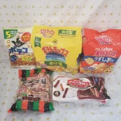 ①ポテトチップス うすしお のり塩 ポテコ アスパラガスビスケット 歌舞伎揚のサムネイル