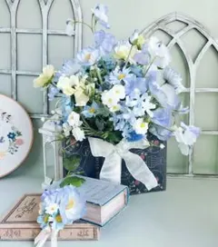 ✤水色のブーケ✤ ウェディングブーケ　ブライダルブーケ　クラッチ