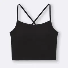 プロフィール2WAYクロップドキャミソール　ブラックM