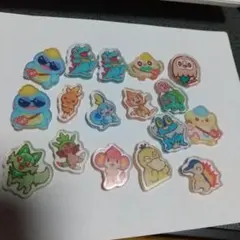 17個セット　ポケモン　アクリルパーツ　2㎝　ハンドメイド等に