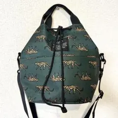 KiU 600D ポケッタブルミニバッグ　レオパード