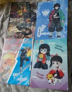 鬼滅の刃・僕のヒーローアカデミア ・ポケモンクリアファイル4枚セット