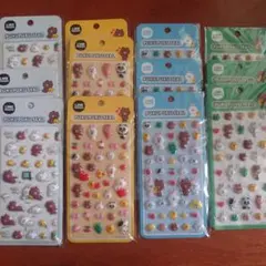 LINE FRIENDS ぷくぷくシール 4種各3枚 合計12枚セット