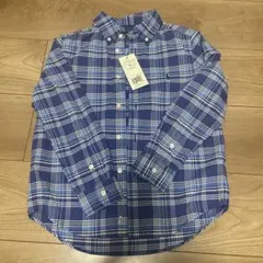 新品Ralph Lauren 長袖シャツ 6 120ネイビー/チェック