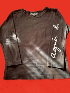 Agnès b. ブラック長袖カットソー 6A