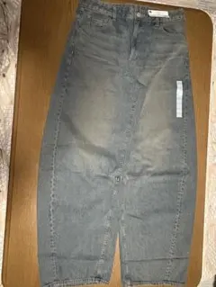 GU バレルレッグジーンズ 丈長め Blue XXL 新品 タグ無し