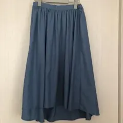 【earth】デニム風フレアスカート