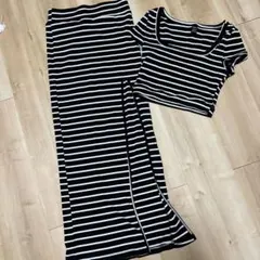 SHEIN ボーダー セットアップ XSサイズ