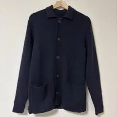 R.NEWBOLD アールニューボールド　カーディガン　ニット　ネイビー　黒　L