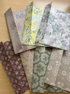 フラワー　花　ハンドメイド　封筒　レターセット