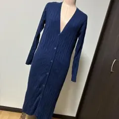 AZUL by moussy ロングリブカーディガン