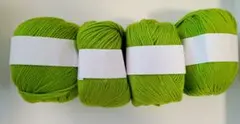カシミヤ混シルクウール毛糸 グリーン4玉　カシミヤ毛糸