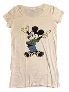 レディース服 レトロ Tシャツ moussy ミッキー