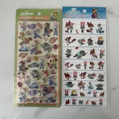 ボンボンドロップシール　ズートピア　4サイズステッカー　2枚セット