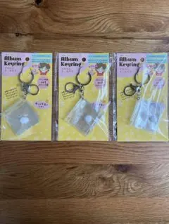 【24時間以内/匿名】アルバムキーホルダー ミニシール帳 透明 3個
