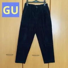 【お値下げ】GU ブラック コーデュロイ パンツ　S