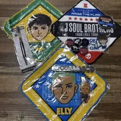 三代目 J SOUL BROTHERS ミニタオル 3枚セット缶バッジペンのサムネイル
