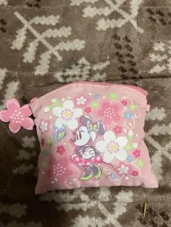Disney　ミニーちゃん桜柄エコバッグ　エコバッグケース付