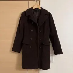 ZAZIE ブラウン ダブルボタンコート
