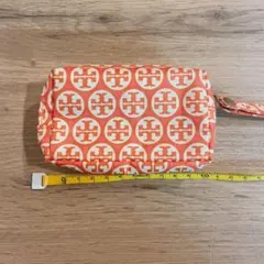 TORY BURCH トリーバーチ ロゴ柄 ミニポーチ オレンジ ピンク
