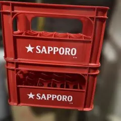 SAPPORO サッポロ ビールケース 2個セット 赤のサムネイル