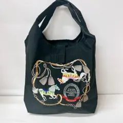 うま　馬柄　ウマ　ホース　刺繍　エコバッグ　トートバッグ　ショッピングバッグ