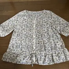 ハニーズ　花柄五分袖シャツ