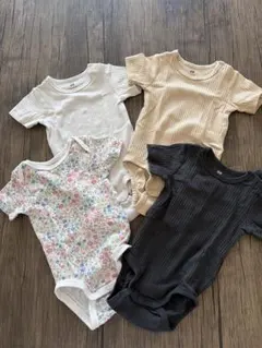 H&M 半袖ボディスーツ 4点セット 2ヶ月〜4ヶ月
