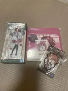 一番くじ カラフルピーチ アクスタ　ラバーチャーム ジッパーバッグ＆ステッカー