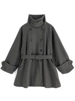 【新品未使用】GRL／グレイル　ベルト付きマルチWayフェイクウールコート