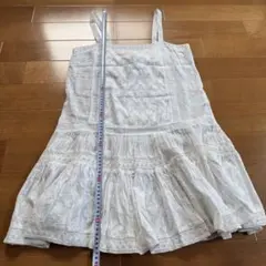 新品アングリッド レースキャミワンピ コットン 白 ナチュラル フリーサイズのサムネイル