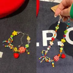 アップルガーデン ブレスレット＋ネックレス セット カラフル ビーズ 多幸感