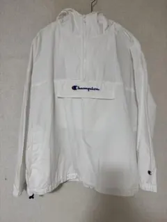 Champion ハーフジップ パーカー ホワイト M マウンテンパーカーのサムネイル