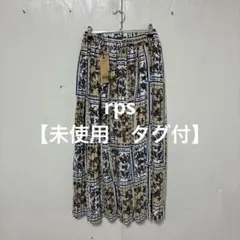 【 3022番】rps バンダナ柄プリーツスカート ベージュ Mのサムネイル