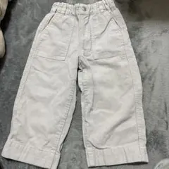 グレー コーデュロイ 長ズボン レース付き