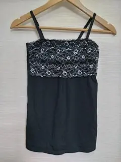 黒のレーストリムキャミソール Mサイズ