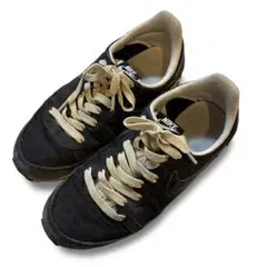 NIKE スニーカー 黒 23cm ナイキ レトロ ランニング 紐靴 人気