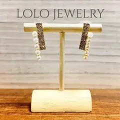 q21売れ筋商品☆お洒落アイテム☆パールポスト４連 ピアス☆13