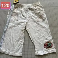ハーフパンツ ホワイト　刺繍デザイン　120