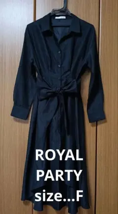 ROYAL PARTY ブラック シャツワンピース Fサイズ