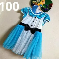 100☆アリス　なりきり　ワンピ　❇新品❇半袖❇プリンセス❇ドレス❇ディズニー❇のサムネイル